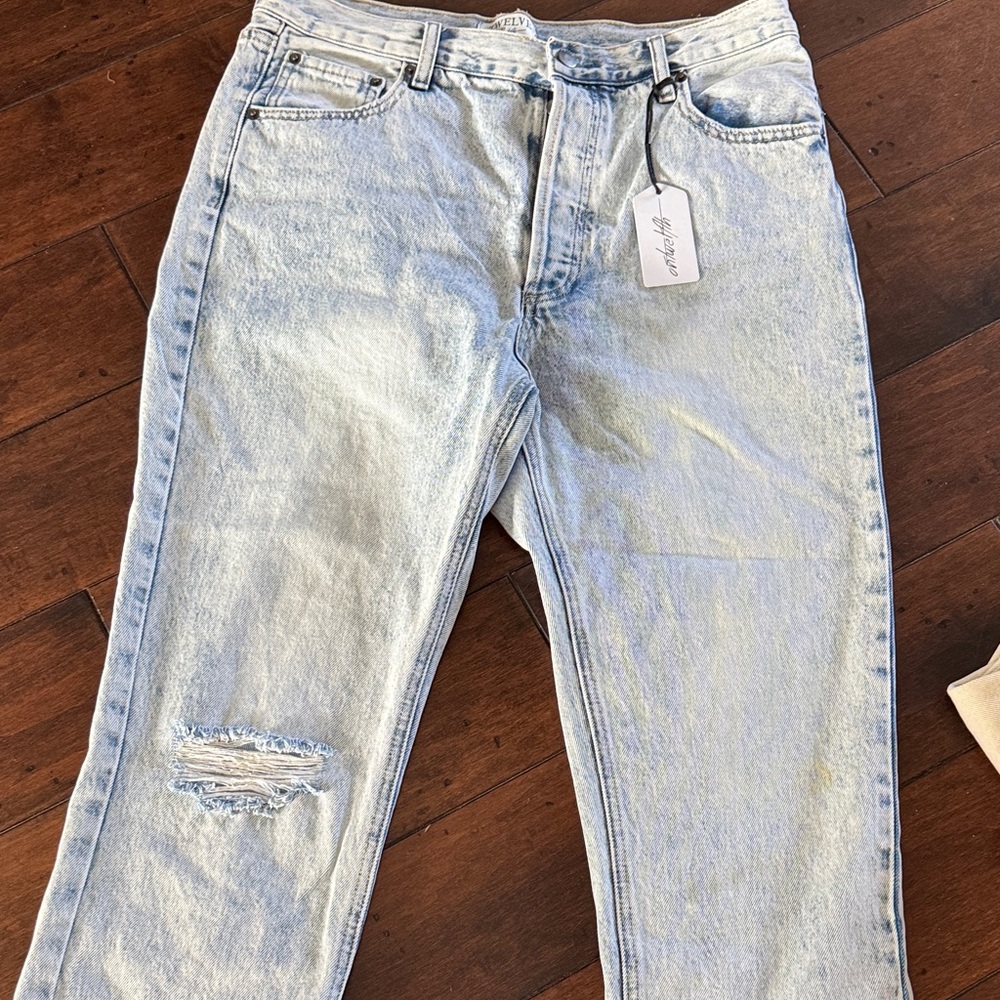 Light Blue Distressed Women Jeans